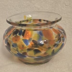 Multicolor Murano Handcrafted Glass Art Vase